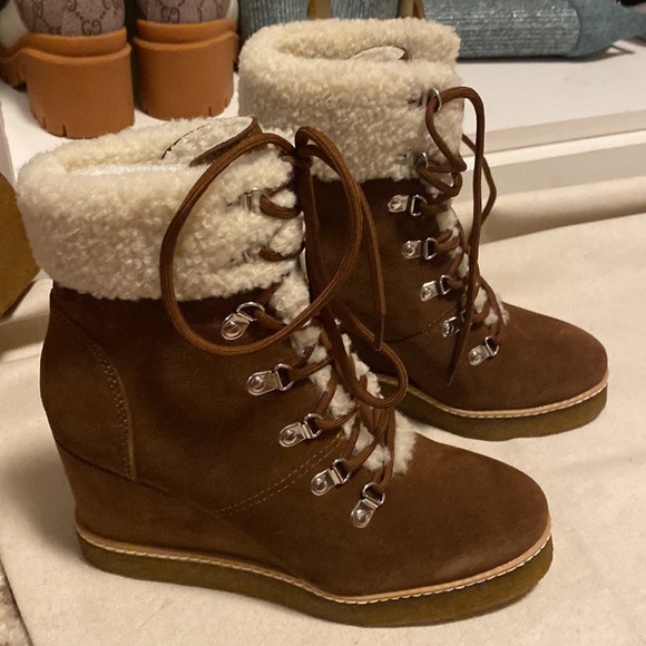 Steve Madden camel suede and faux fur boots - Picture 5 of 7